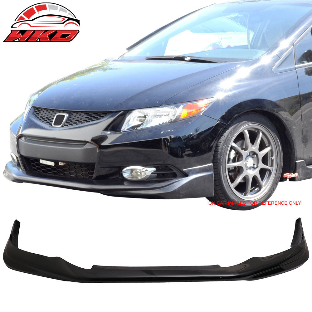 Fits 12-13 Civic Coupe MD Front Lip Painted #NH731P Crystal Black Pearl