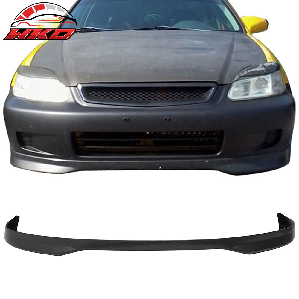 Fit 96-98 Honda Civic Front Bumper Lip + Rear Diffuser + Grille + Window Visors