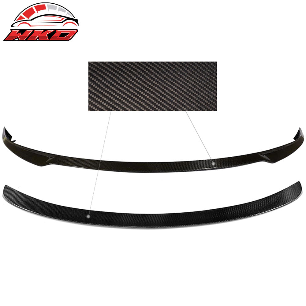 Fits 17-23 Tesla Model 3 IKON Style Front Lip +Trunk Spoiler - Carbon Fiber