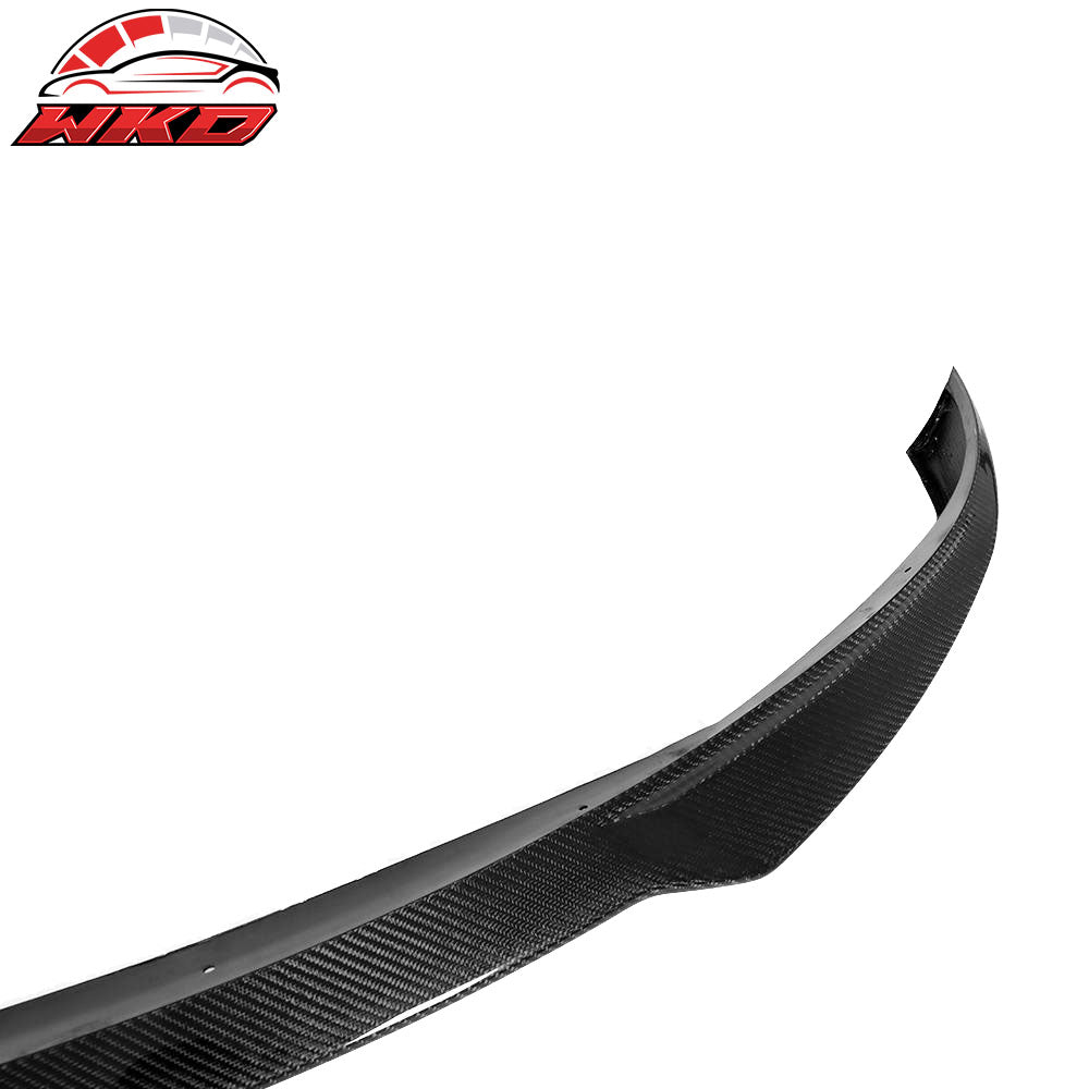 Fits 17-23 Tesla Model 3 IKON Style Front Lip +Trunk Spoiler - Carbon Fiber