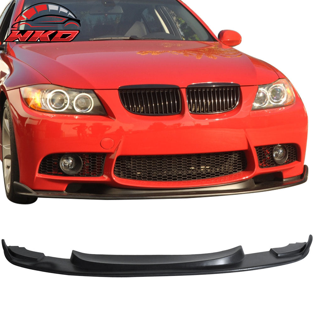 Fits 06-11 BMW E90 H Style Front Bumper Lip Spoiler Aftermarket M Bumper Only