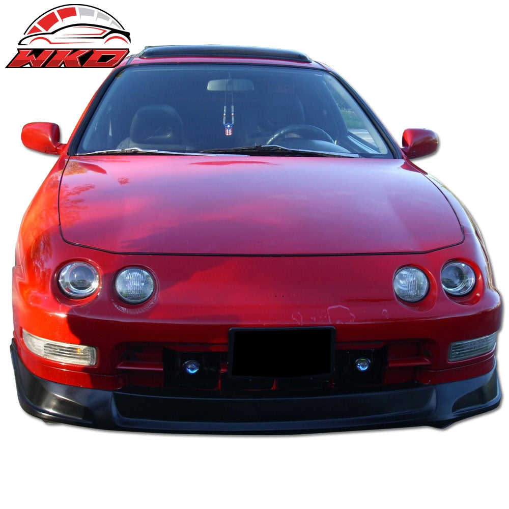 Fits 94-97 Acura Integra Type C Style Front Bumper Lip Spoiler Kit Unpainted PU