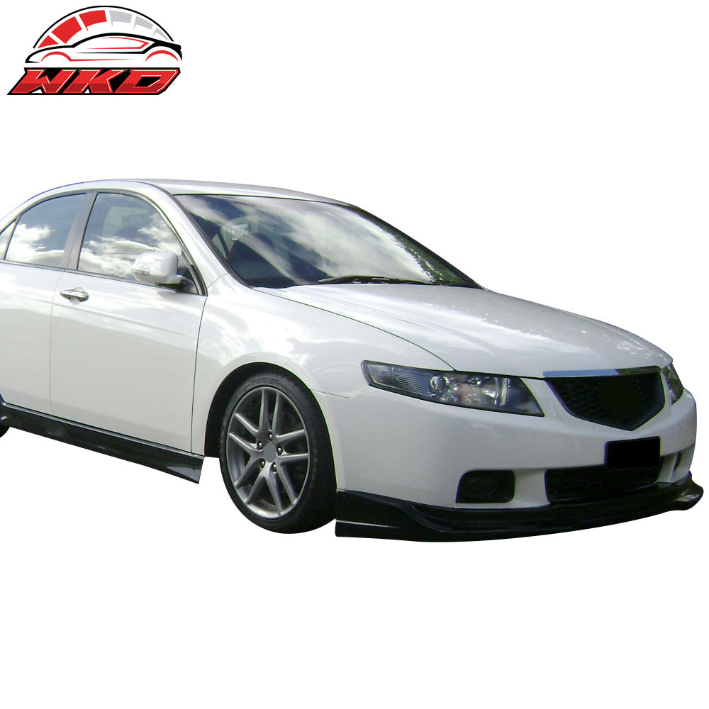Fits 04-05 Acura TSX P1 Front Bumper Lip Painted #B92P Nighthawk Black Pearl