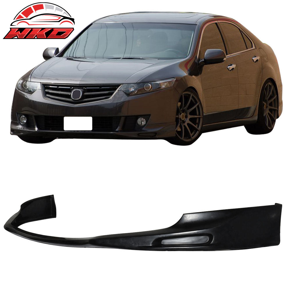 Fits 09-10 Acura TSX CU1 JDM S Style Front Bumper Lip Spoiler PU Unpainted Kit