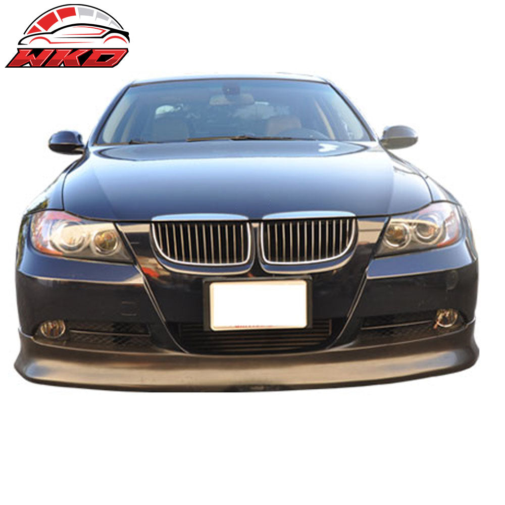 Fits 05-08 BMW E90 3-Series Front Bumper Lip IKON Style Spoiler PU Splitter Kit