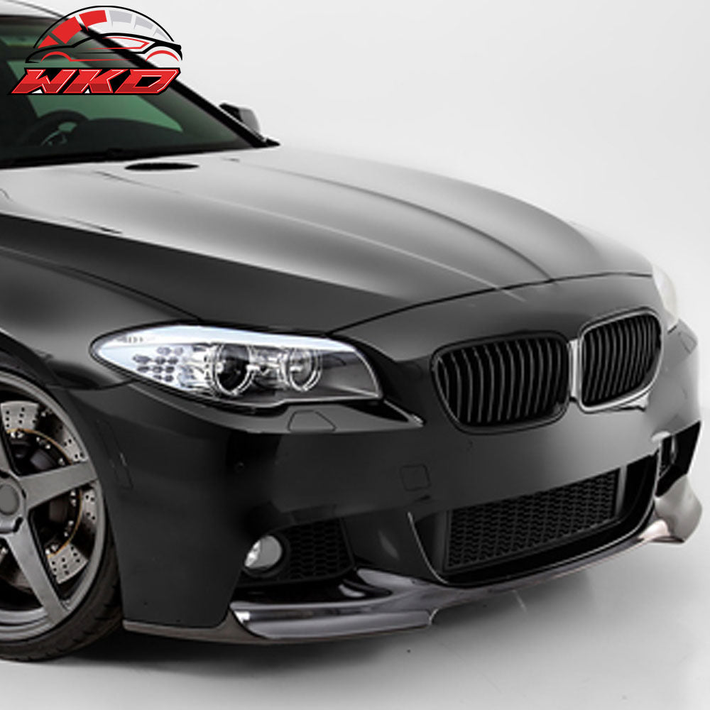 Fits 12-16 BMW F10 V M Sport Front Bumper Lip Spoiler #668 Black