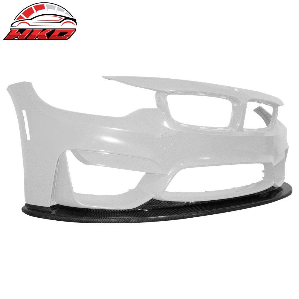 Fits 15-20 BMW F80 M3 F82 F83 M4 KS Style Front Bumper Lip Spoiler Carbon Fiber