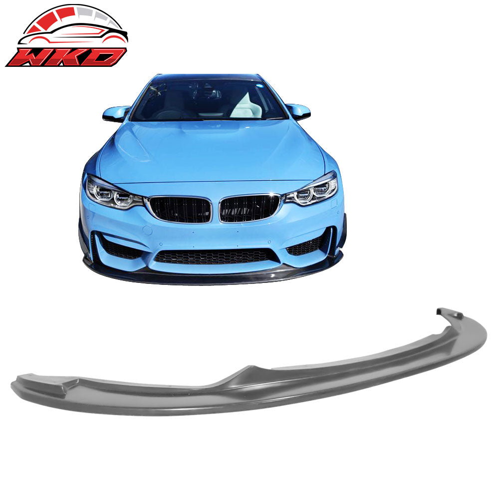 Fits 15-20 BMW F80 M3 F82 F83 M4 Front Bumper Lip Spoiler Unpainted Black PU