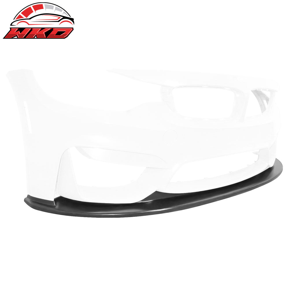Fits 15-20 BMW F80 M3 F82 F83 M4 Front Bumper Lip Spoiler Unpainted Black PU