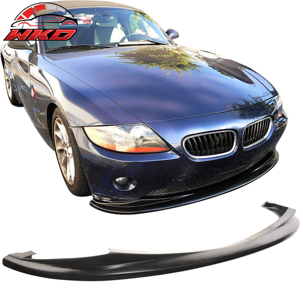 Fits 02-05 BMW Z4 E85 Euro DS Style Front Bumper Lip Spoiler Kit Unpainted PU