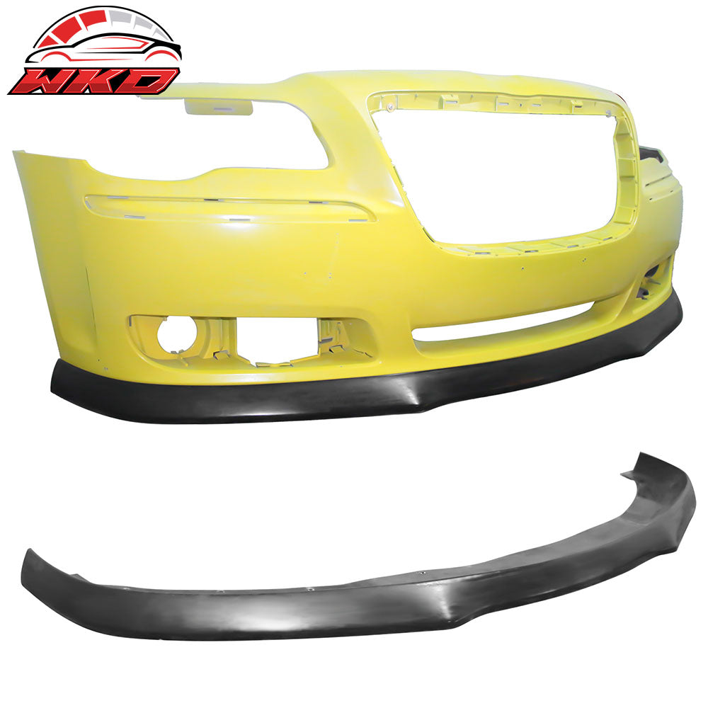 Fits 11-14 Chrysler 300 IK Style Front Bumper Lip Spoiler Lower Splitter- PU