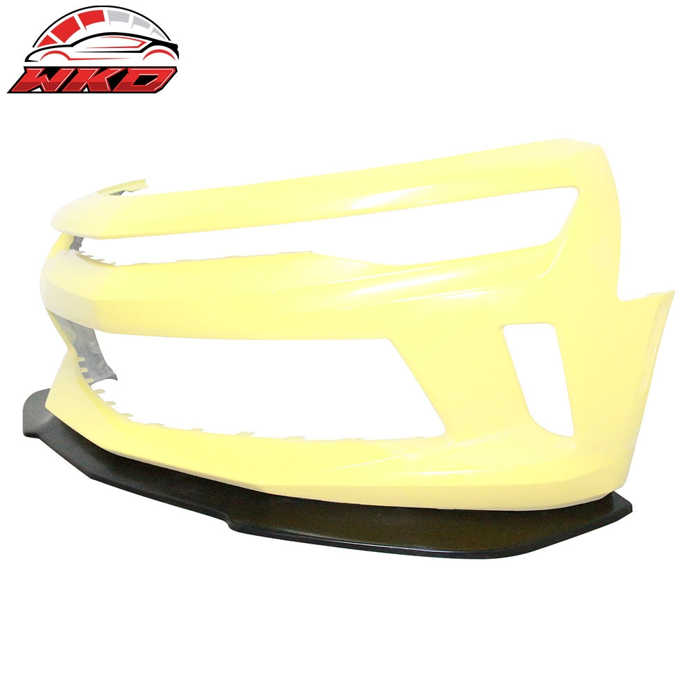 Fits 16-24 Chevrolet Camaro Front Bumper Lip 1LE Style Chin Spoiler PU Splitter