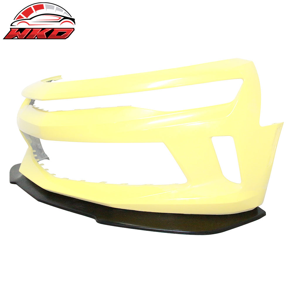 Fits 16-24 Chevrolet Camaro Front Bumper Lip 1LE Style Chin Spoiler PU Splitter