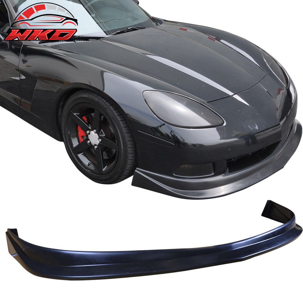 Fits 05-13 Chevrolet Corvette C6 Base ZRL Style Front Bumper Lip PU Unpainted