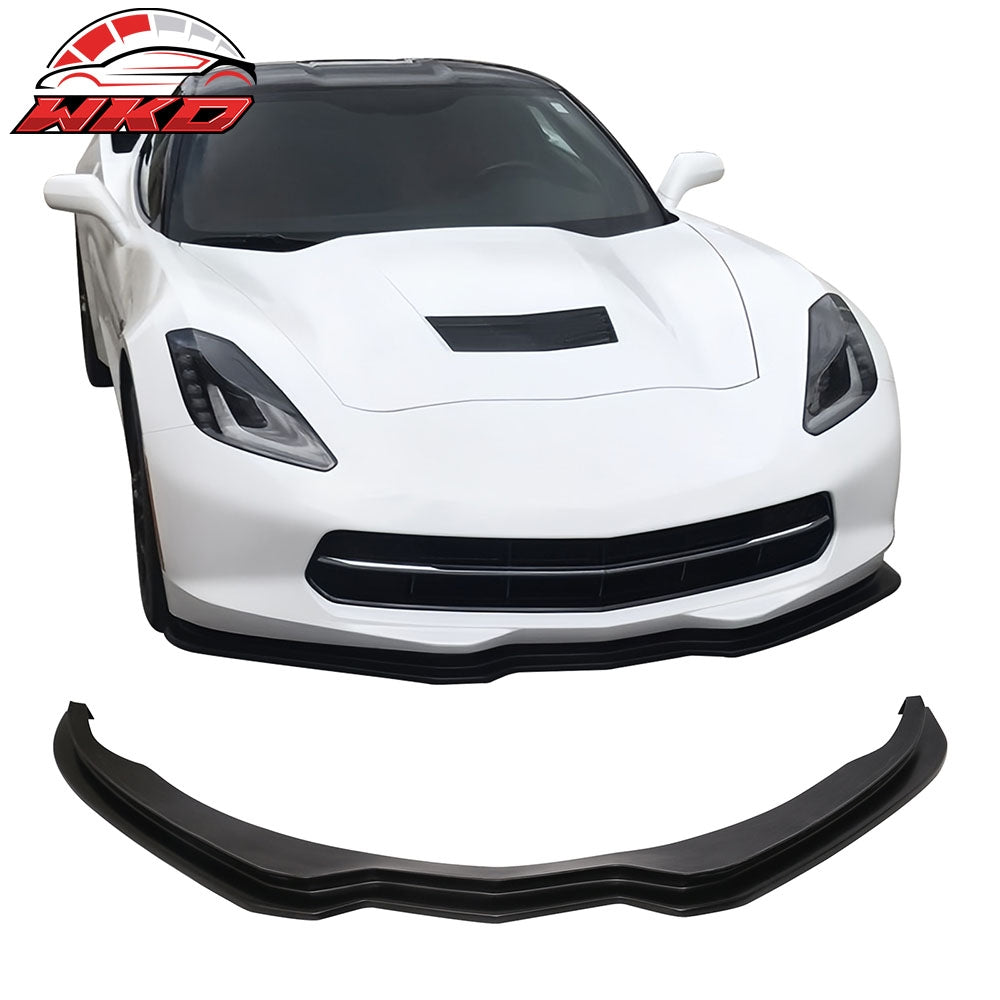 Fits 14-19 Chevrolet Corvette C7 ST Stingray Style Front Bumper Lip Spoiler PU