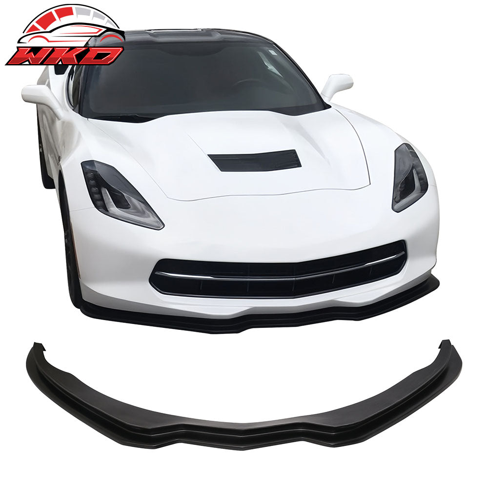 Fits 14-19 Chevrolet Corvette C7 ST Stingray Style Front Bumper Lip Spoiler PU