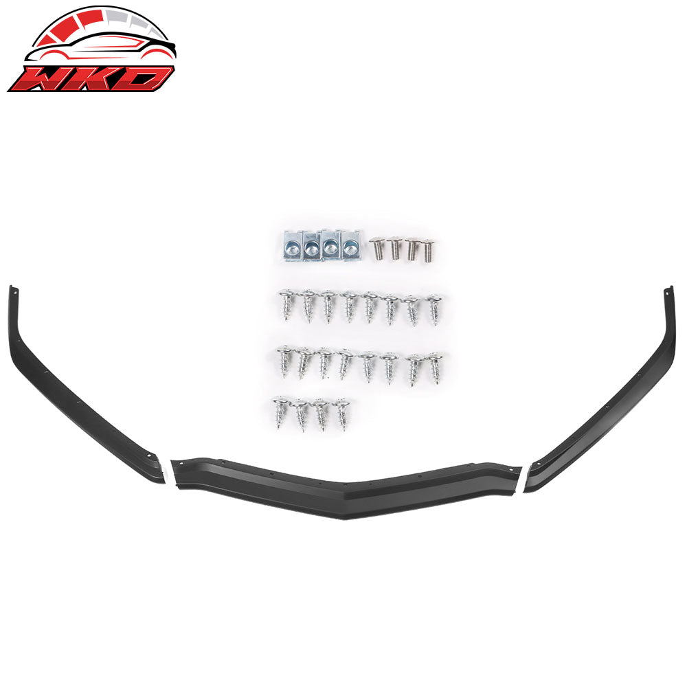 Fits 20-25 Chevrolet Corvette C8 Z51 Style Texture Black 3PC Front Bumper Lip PP