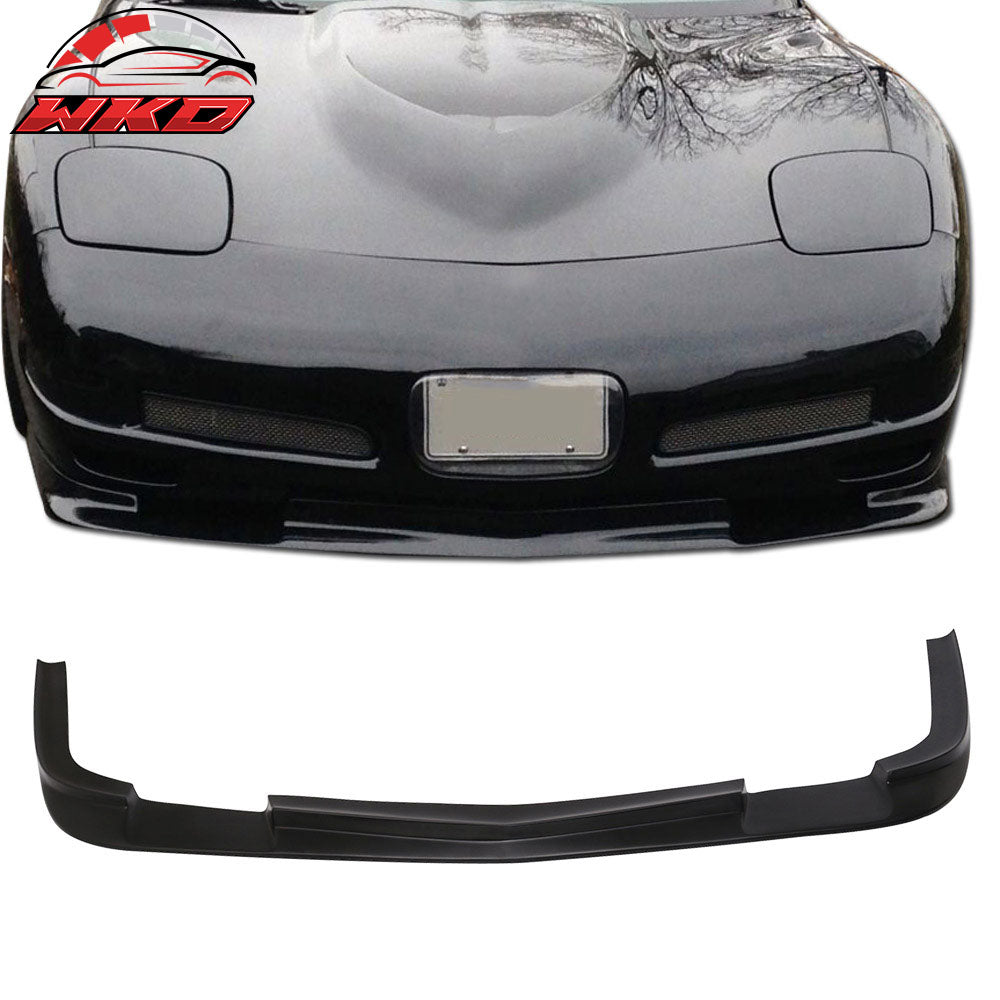 Fits 97-04 Chevy Corvette C5 ZR1 Style Front Bumper Lip Spoiler Unpainted - PU