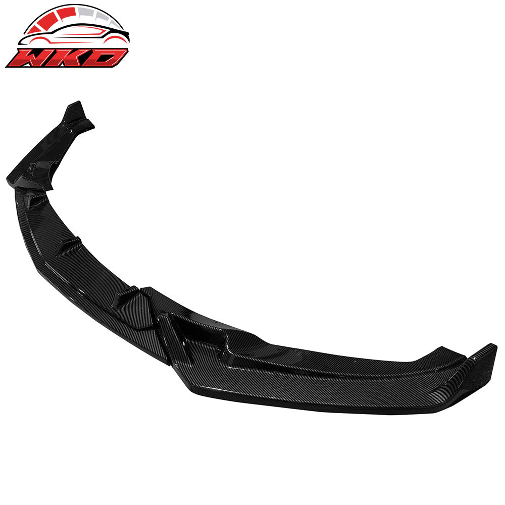 Fits 25-26 Cadillac CT5 Luxury Carbon Fiber Print Front Bumper Lip Spoiler 3PC
