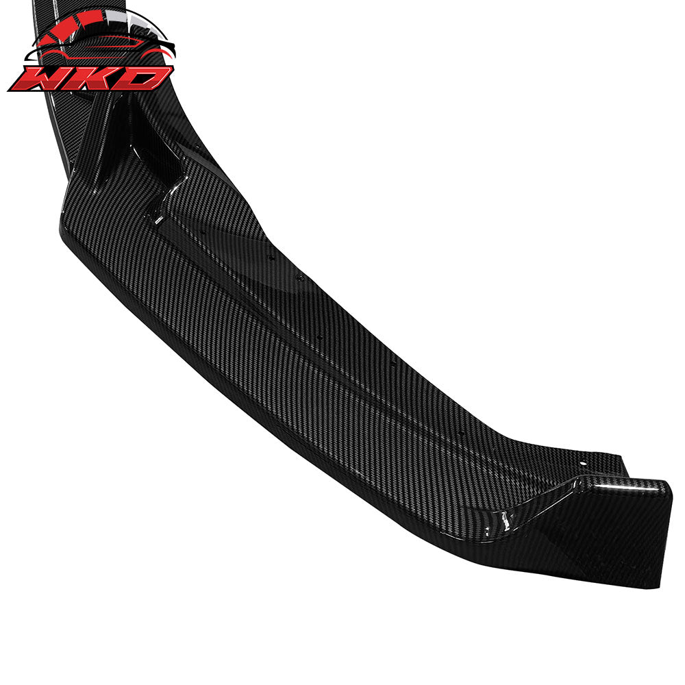 Fits 25-26 Cadillac CT5 Luxury Carbon Fiber Print Front Bumper Lip Spoiler 3PC