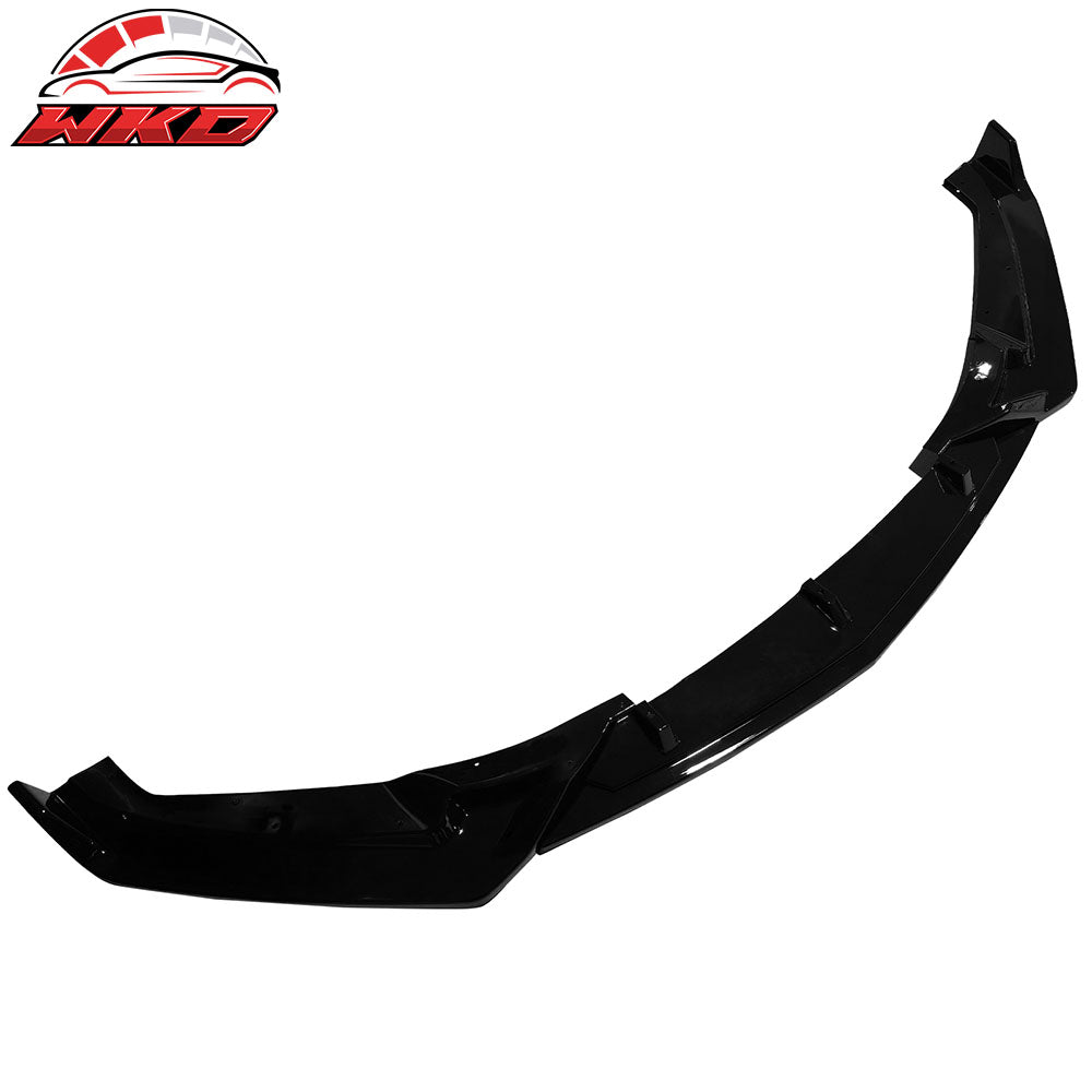 Fits 25-26 Cadillac CT5 Luxury Trim Gloss Black Front Bumper Lip Spoiler PP 3PCS
