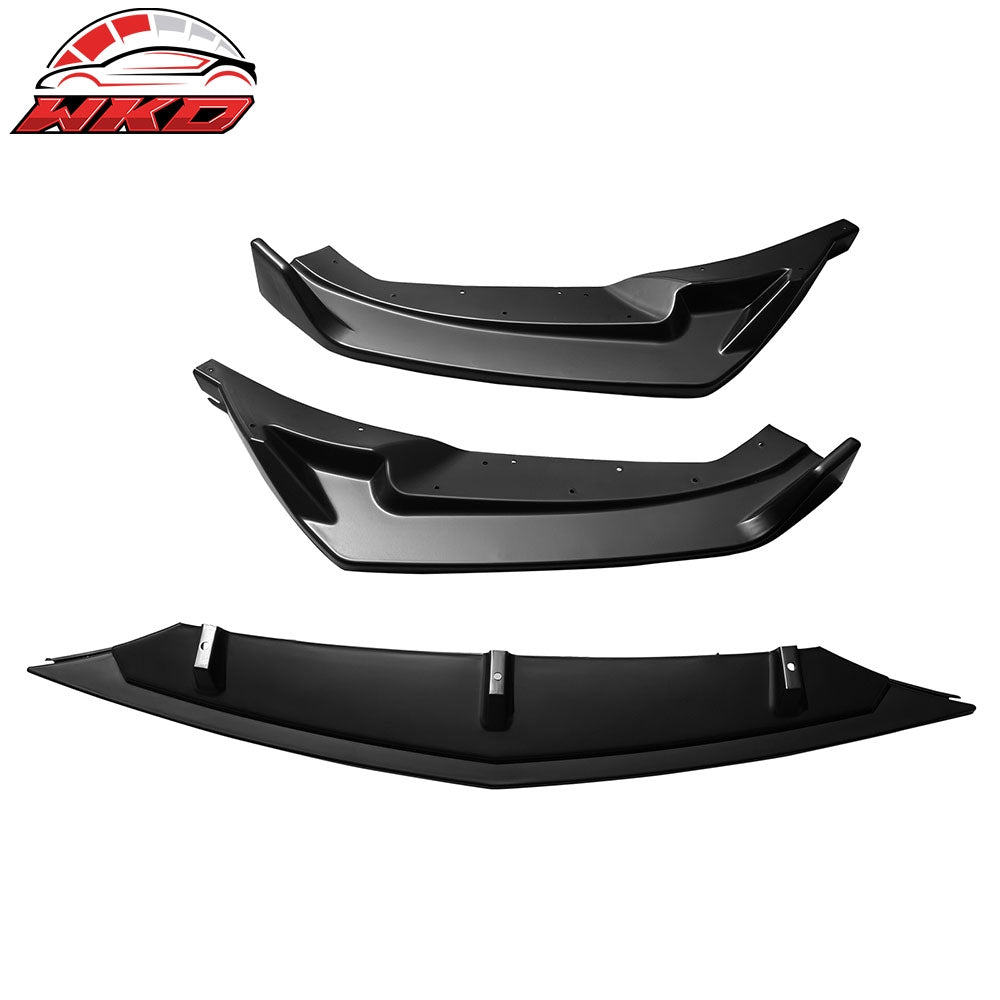 Fits 25-26 Cadillac CT5 Luxury Trim Matte Black Front Bumper Lip Spoiler PP 3PCS