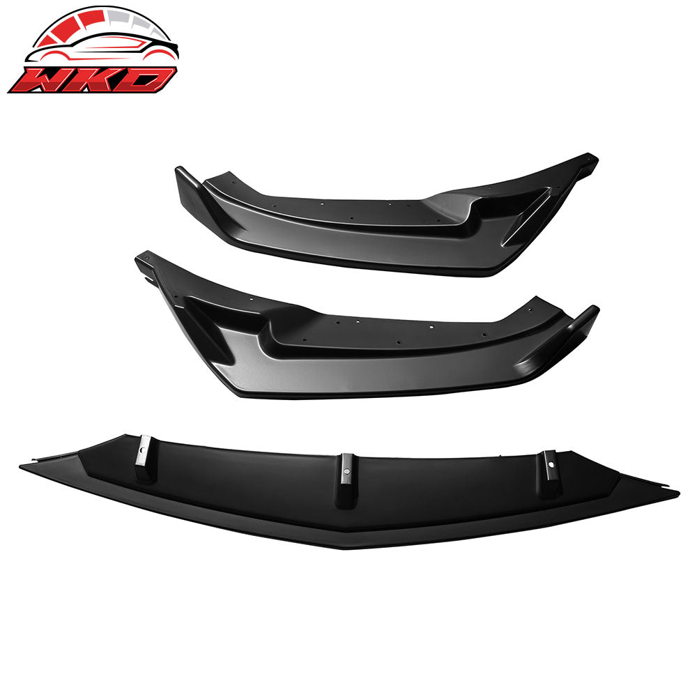 Fits 25-26 Cadillac CT5 Luxury Trim Matte Black Front Bumper Lip Spoiler PP 3PCS