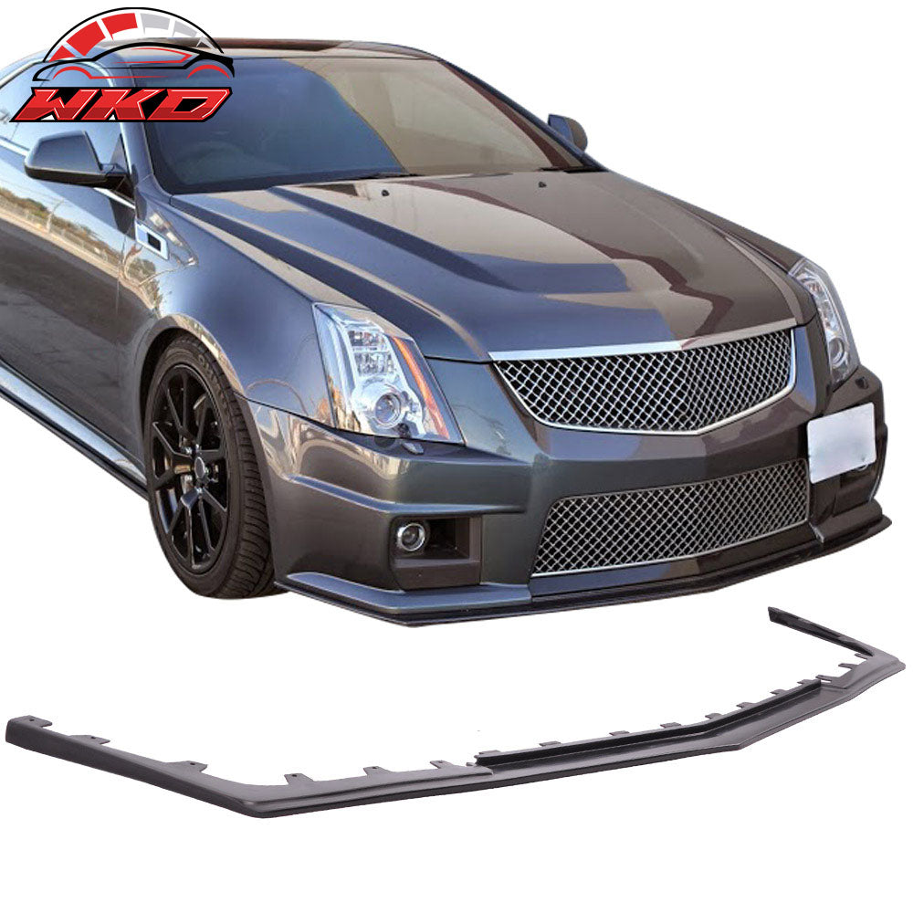Fit 08-15 Cadillac CTS V Sedan H Style Front Bumper Lip Spoiler Valance Guard PU