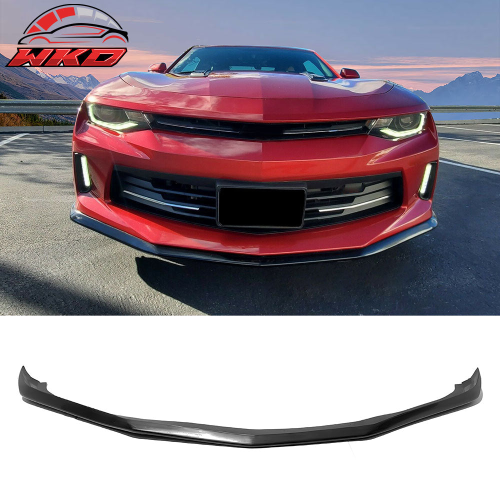 Fits 16-18 Chevrolet Camaro OE Style Front Bumper Lip Spoiler Unpainted Black PU