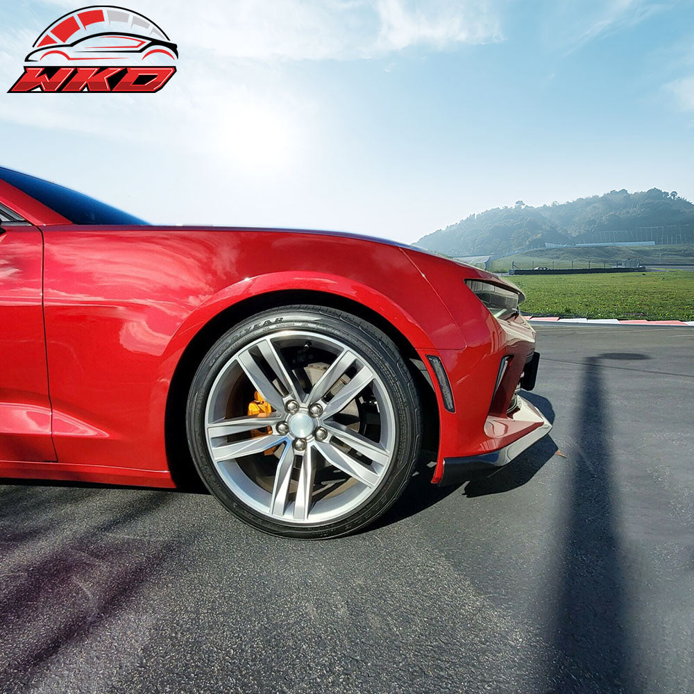 Fits 16-18 Chevrolet Camaro OE Style Front Bumper Lip Spoiler Unpainted Black PU
