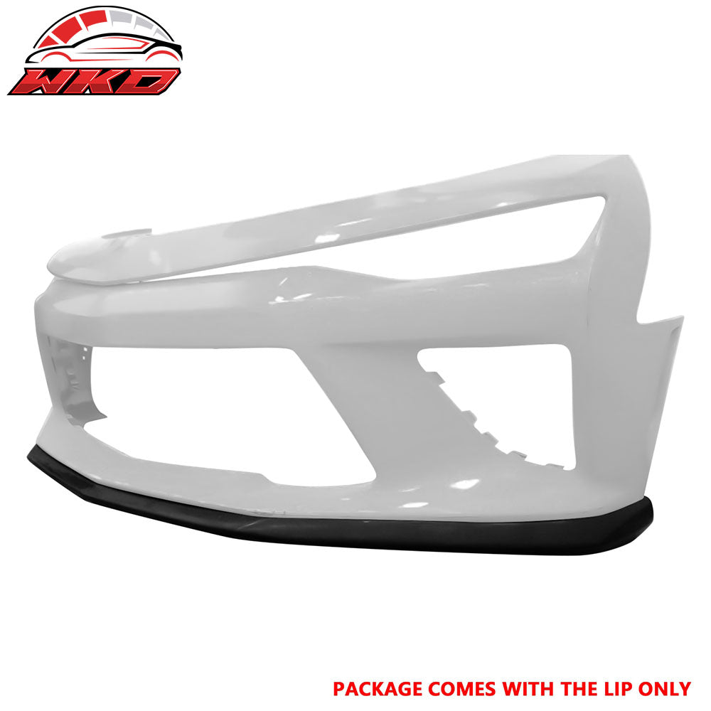 Fits 16-18 Chevrolet Camaro V8 SS OE Style Front Bumper Lip Spoiler Unpainted PU