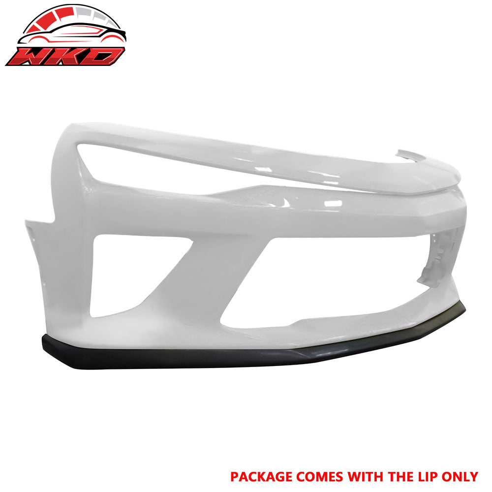 Fits 16-18 Chevrolet Camaro V8 SS OE Style Front Bumper Lip Spoiler Unpainted PU
