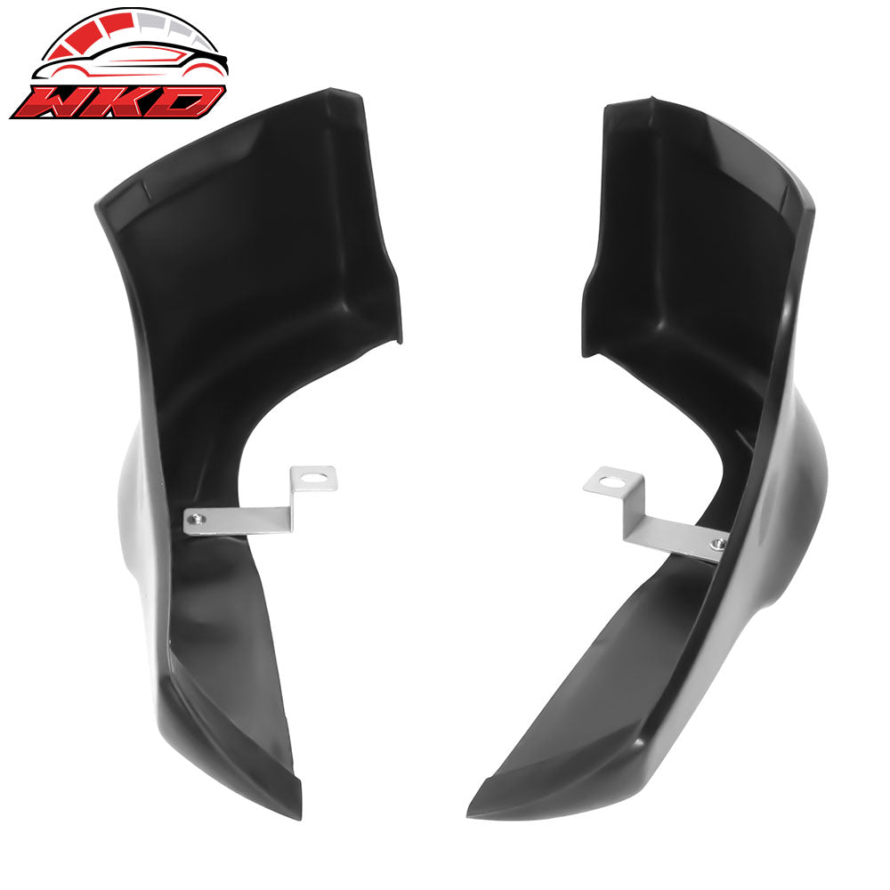 Fits 06-10 Dodge Charger IKON Style Front Bumper Lip Side Apron Unpainted PU 2PC