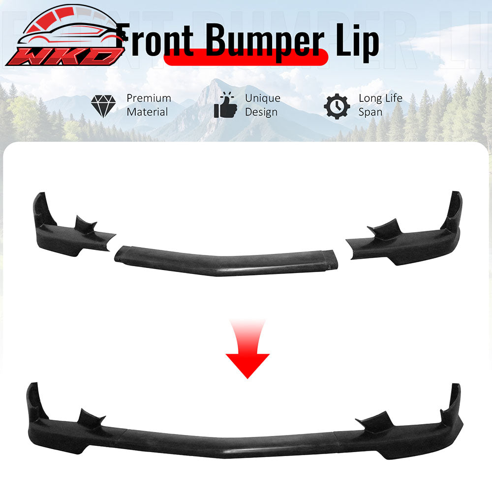 Fits 11-14 Dodge Charger KB Style Front Bumper Lip Spoiler Guard Unpainted 3PCS
