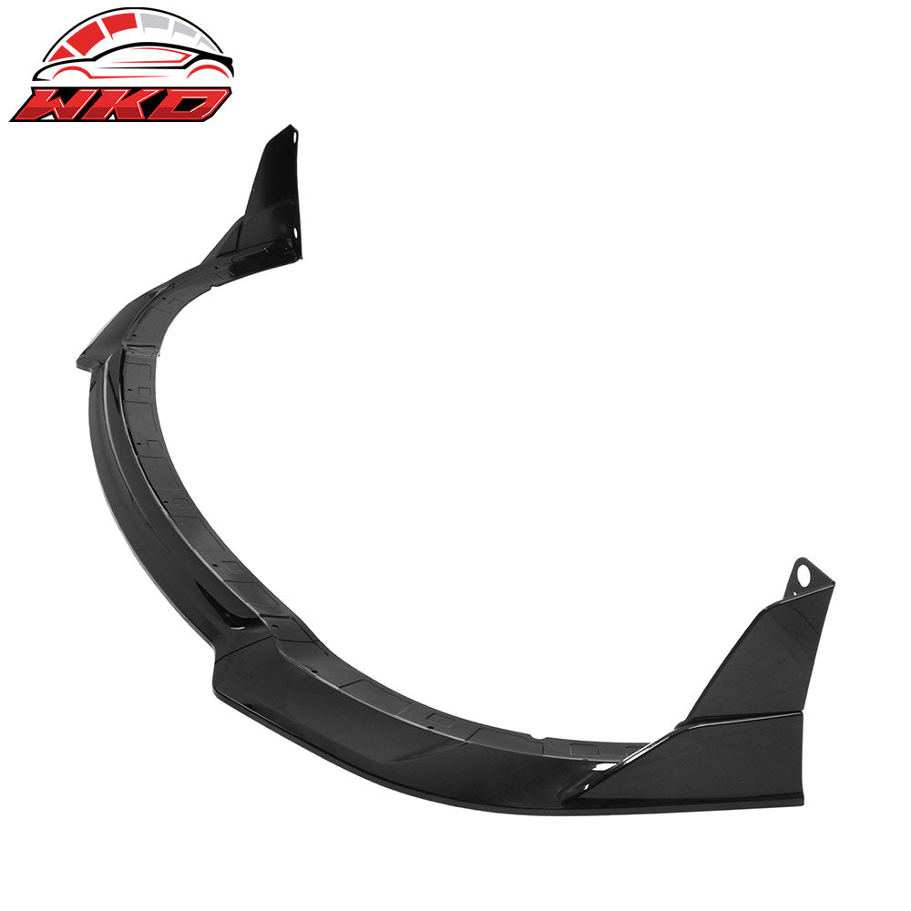 Fits 15-23 Dodge Charger SRT V4 B Style ABS Front Bumper Lip Gloss Black 5PCS
