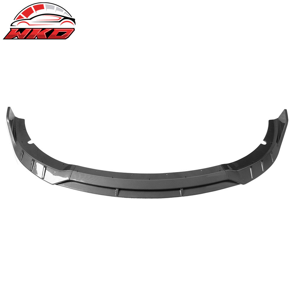 Fits 15-23 Charger SRT V6 B Style ABS Front Bumper Lip Carbon Fiber Print 4PCS