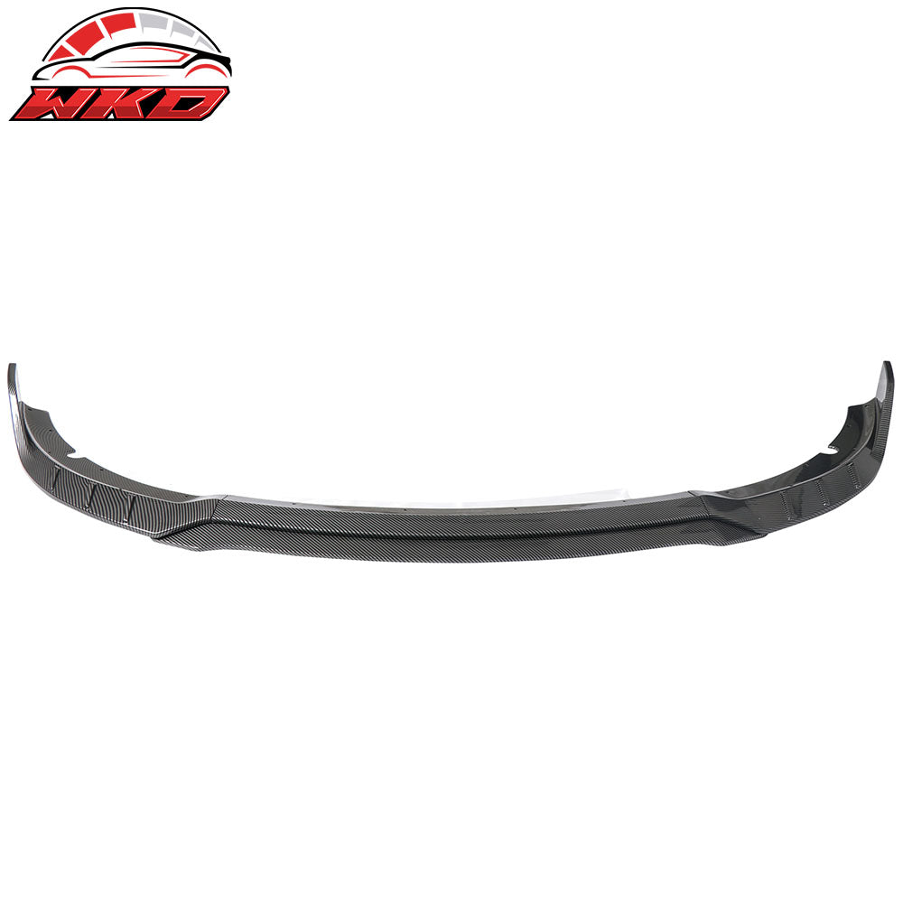 Fits 15-23 Charger SRT V6 C Style ABS Front Bumper Lip Carbon Fiber Print 4PCS