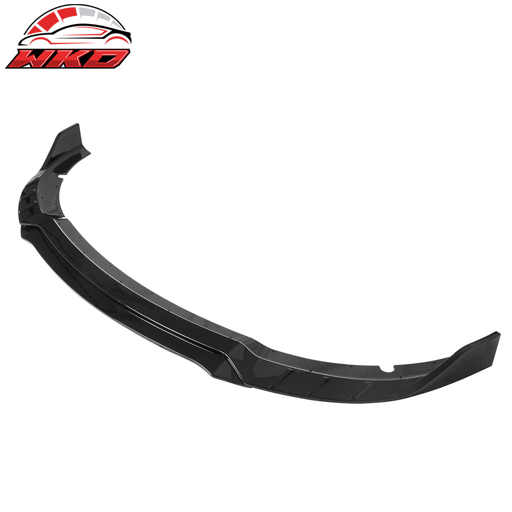 2015-23 Dodge Charger SRT V6 C Style ABS Front Bumper Lip Gloss Black 4PCS | Wholesale