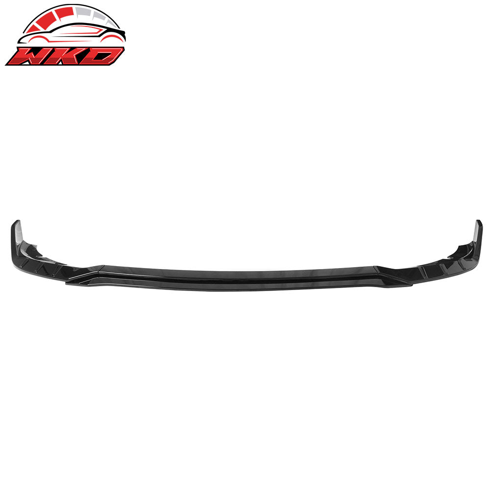 Fits 15-23 Dodge Charger SRT V6 C Style ABS Front Bumper Lip Gloss Black 4PCS