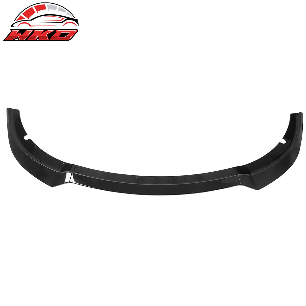 Fits 15-23 Dodge Charger SRT V7 A Style ABS Front Bumper Lip Gloss Black 3PCS