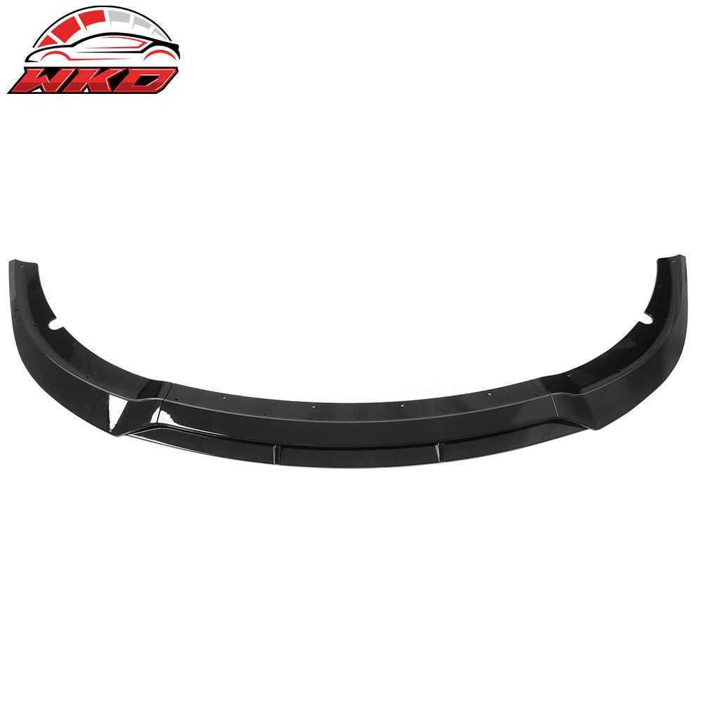 Fits 15-23 Dodge Charger SRT V7 B Style ABS Front Bumper Lip Gloss Black 4PCS