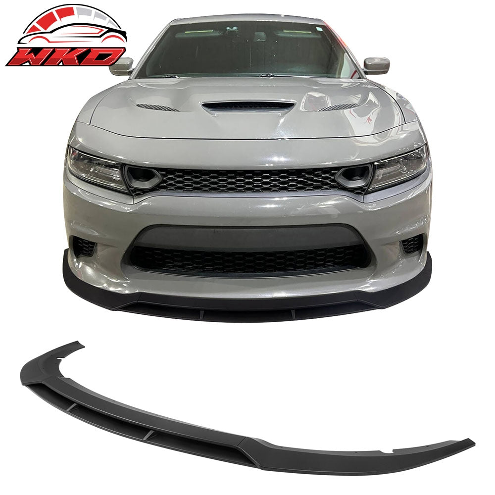 2015-23 Dodge Charger SRT V7 B Style ABS Front Bumper Lip Matte Black 4PCS | Wholesale