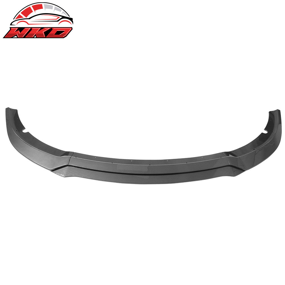 Fits 15-23 Charger SRT V7 C Style ABS Front Bumper Lip Carbon Fiber Print 4PCS