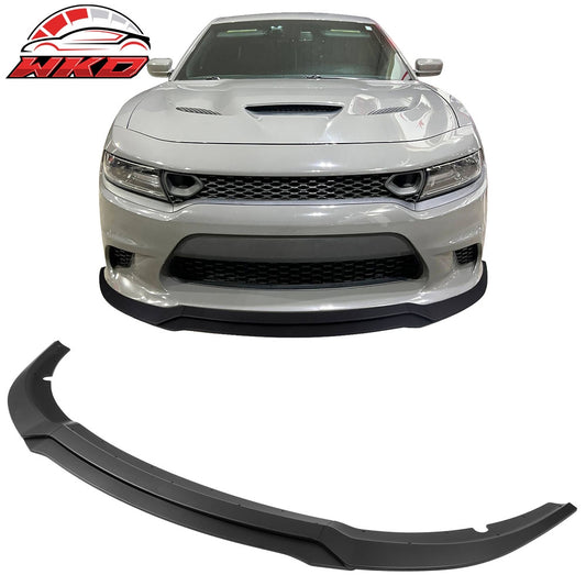 2015-23 Dodge Charger SRT V7 C Style ABS Front Bumper Lip Matte Black 4PCS | Wholesale - Wikond Auto