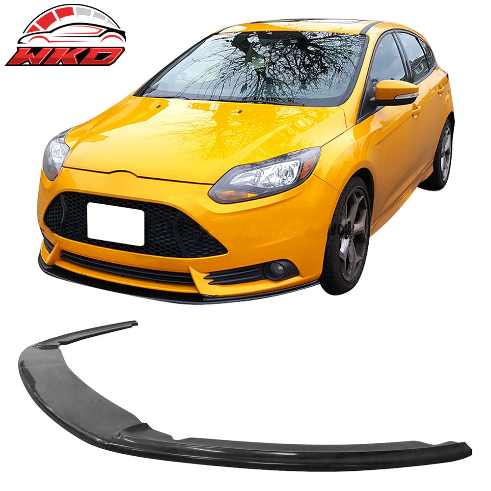 Fits 13-14 Ford Focus ST Splitter Style Front Bumper Lip Spoiler Unpainted PU