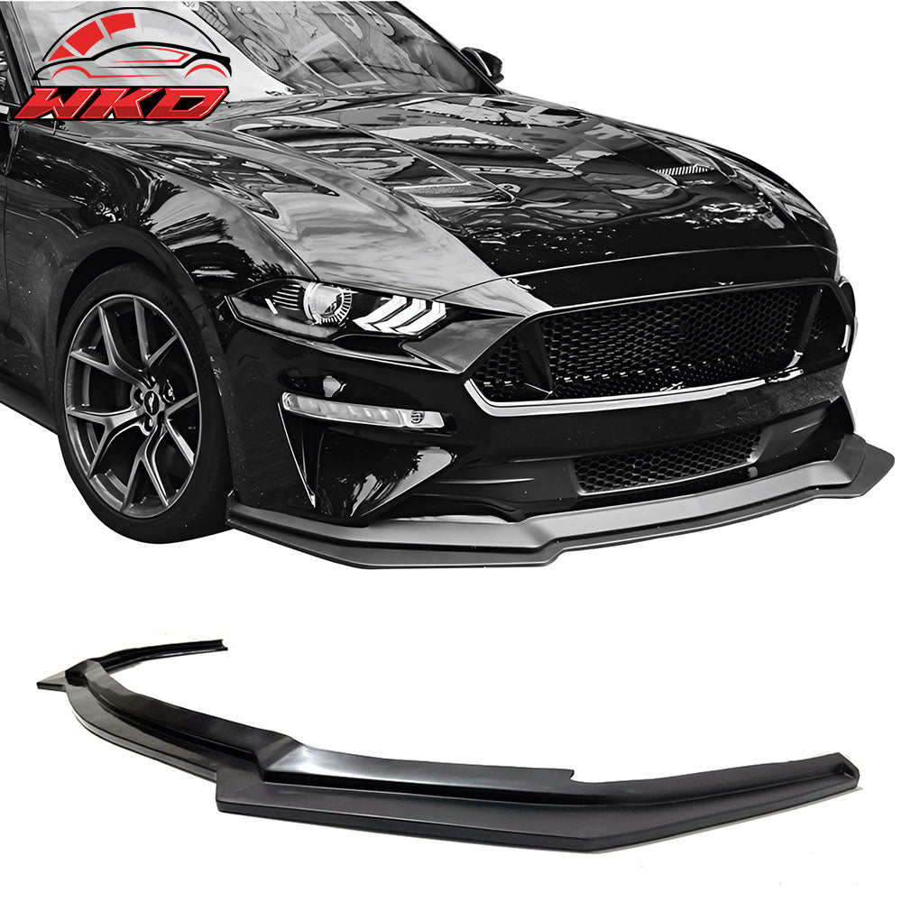 Fits 18-21 Ford Mustang GT Perf. Style Front Bumper Lip Spoiler Kit Unpainted PU