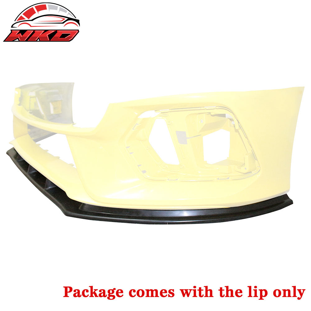 Fits 16-18 Ford Focus RS Front Bumper Lip Spoiler Splitter Unpainted Black PU
