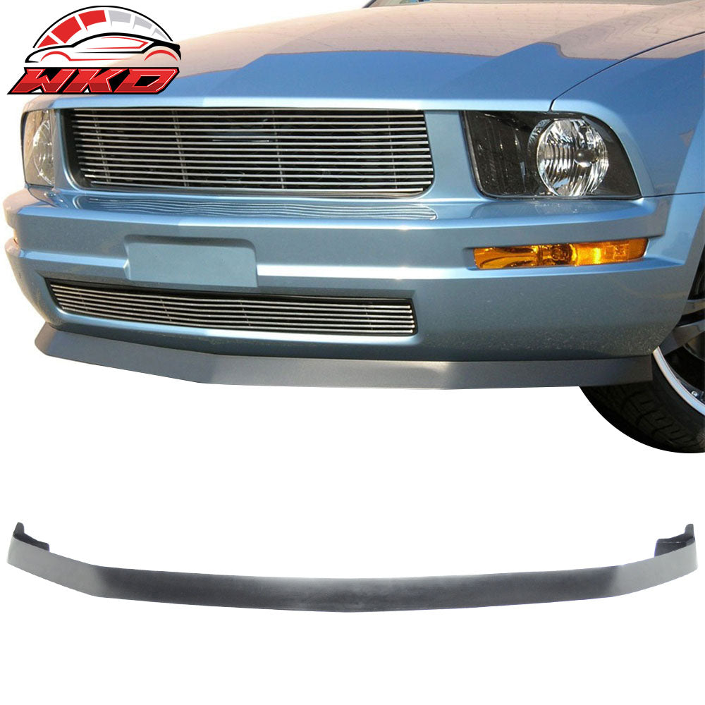 Fits 05-09 Ford Mustang V6 IKON Style Front Bumper Lip Spoiler Kit Unpainted PU