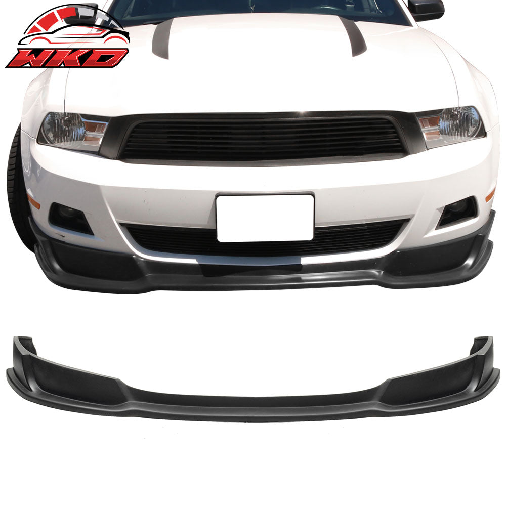 Fits 10-12 Ford Mustang V6 Only Front Bumper Lip Spoiler Unpainted Black PU