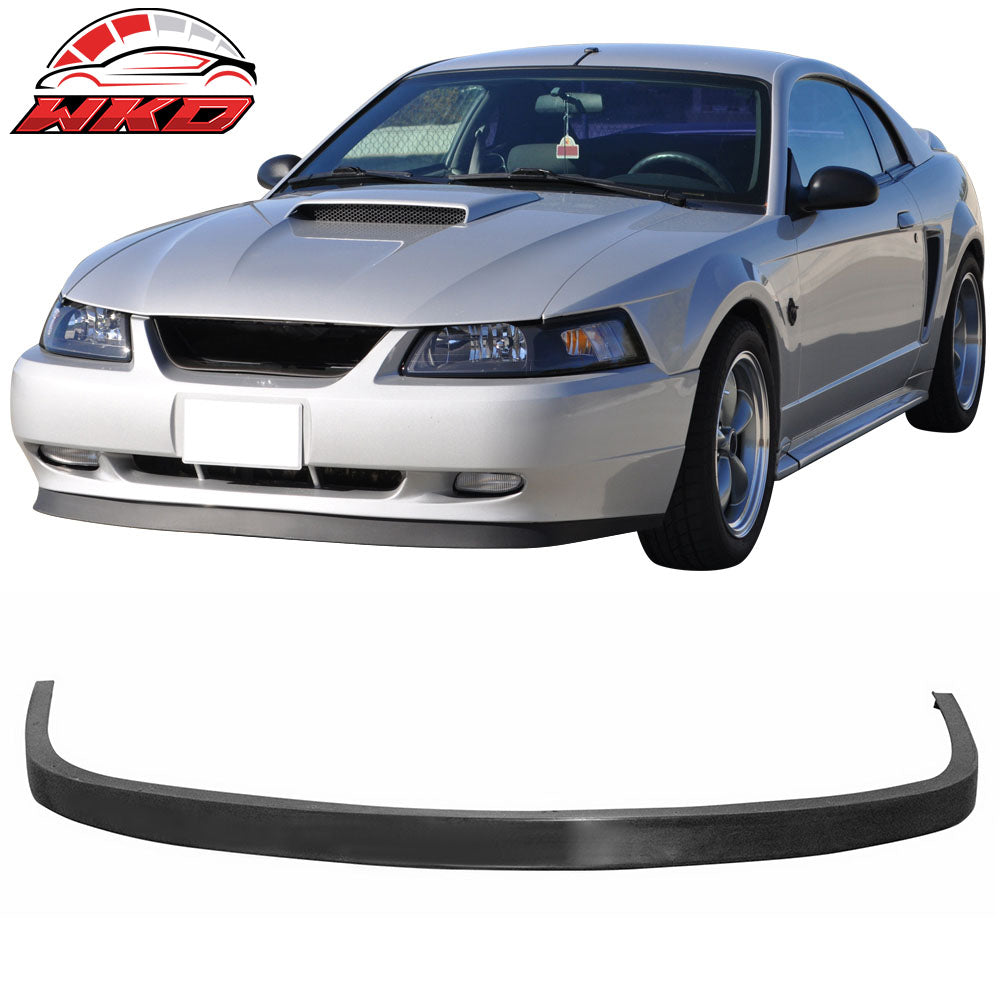 Fits 99-04 Mustang GT Mach 1 Front Bumper Lip OE Style Black PU Spoiler Chin Kit